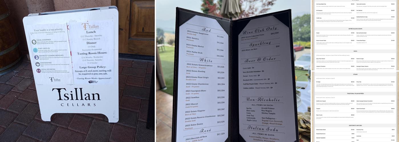 Sorrento's Ristorante Menu