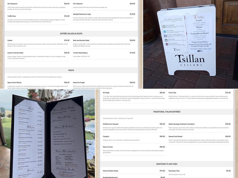 Sorrento's Ristorante Menu