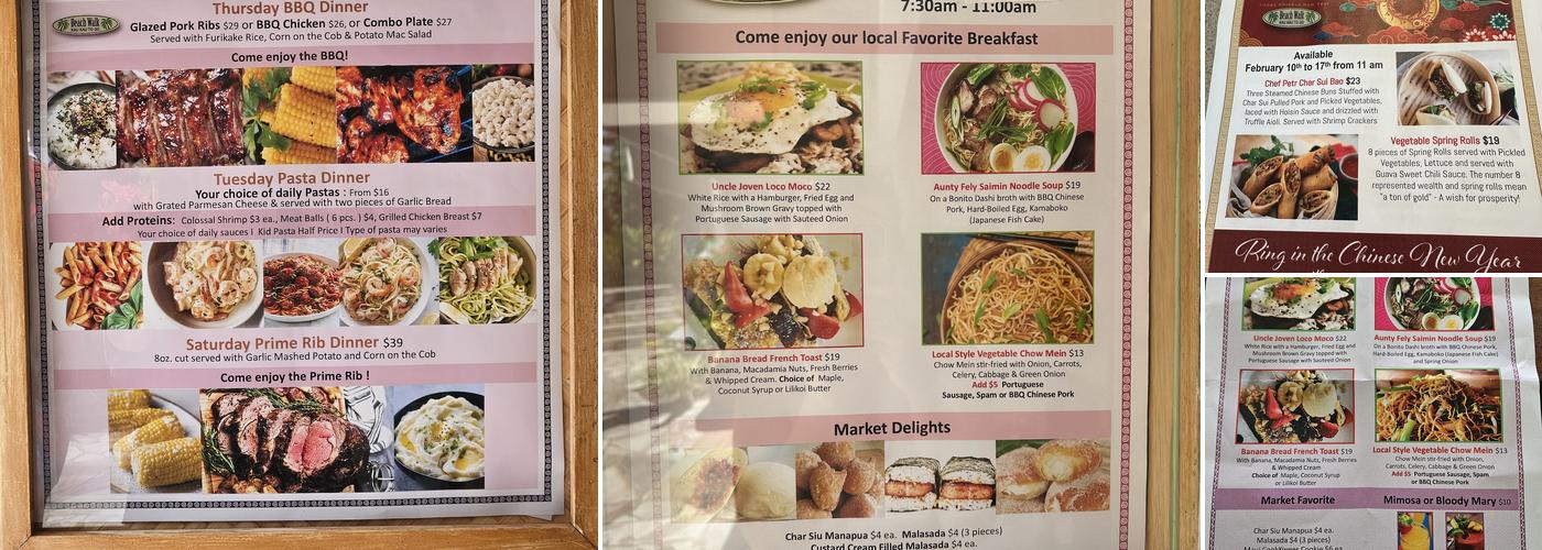 Beachwalk Market & Pantry Menu