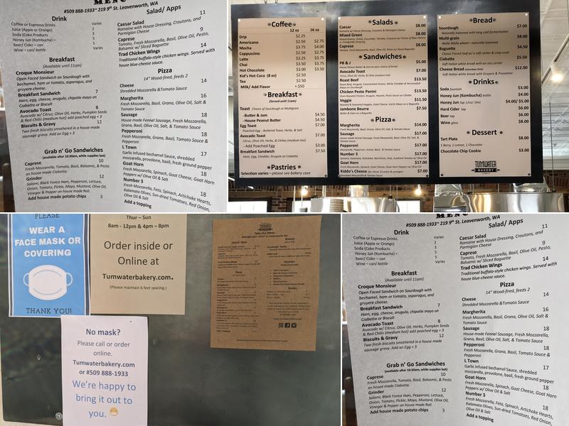 Tumwater Bread & Pizza Menu