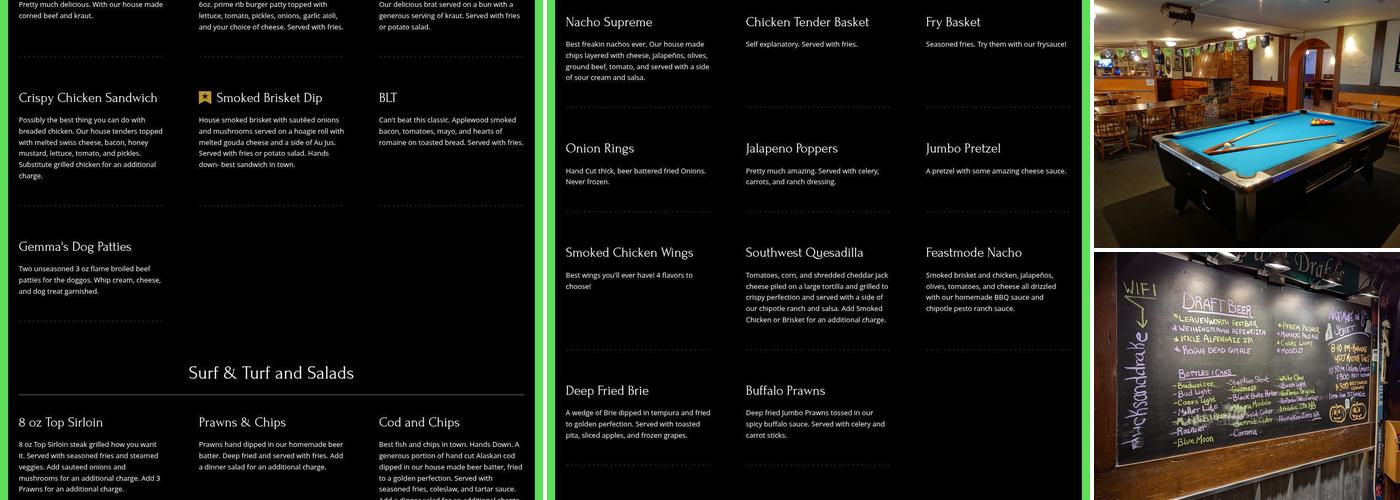 Ducks and Drakes Menu