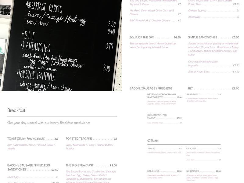 The Damson Tree Menu