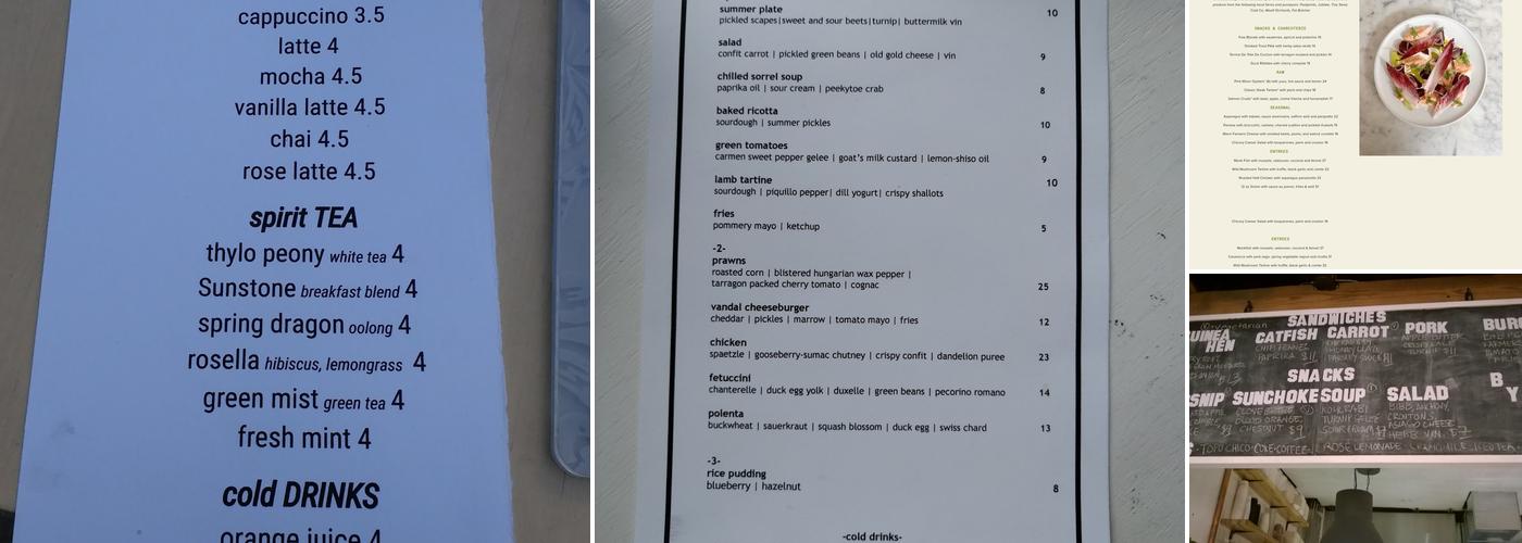 The Vandal Menu
