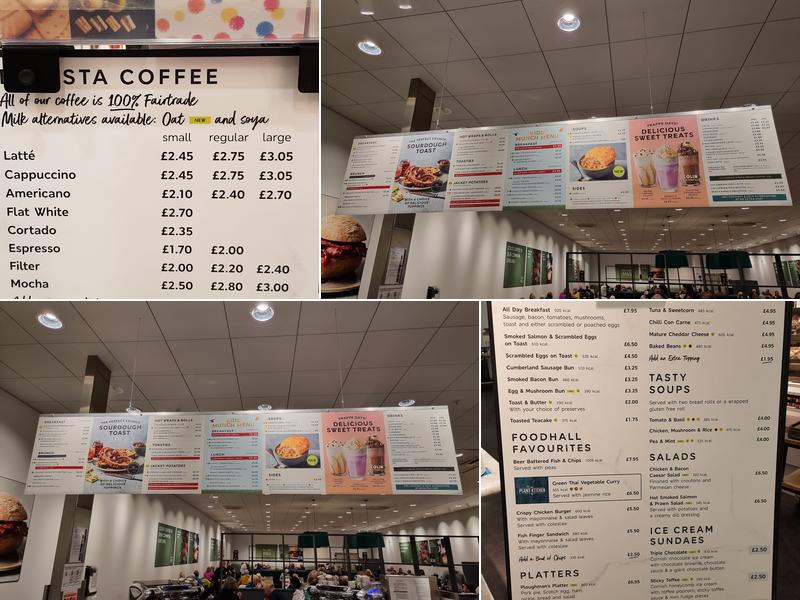 Marks & Spencer Cafe Menu