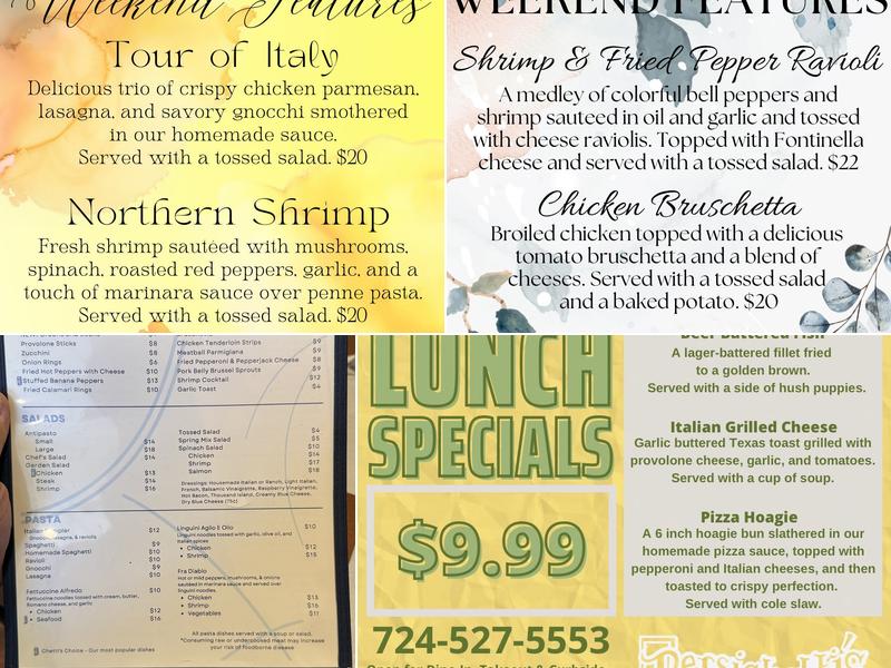 Persichetti's Restaurant Menu