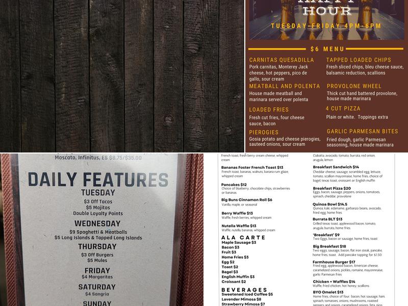 Tapped Brick Oven & Pour House Menu