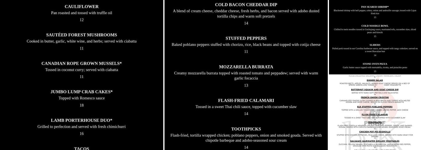 The Headkeeper Menu