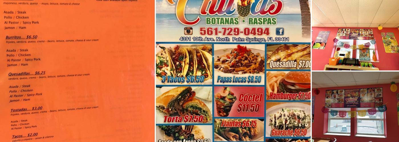 Chulas Menu