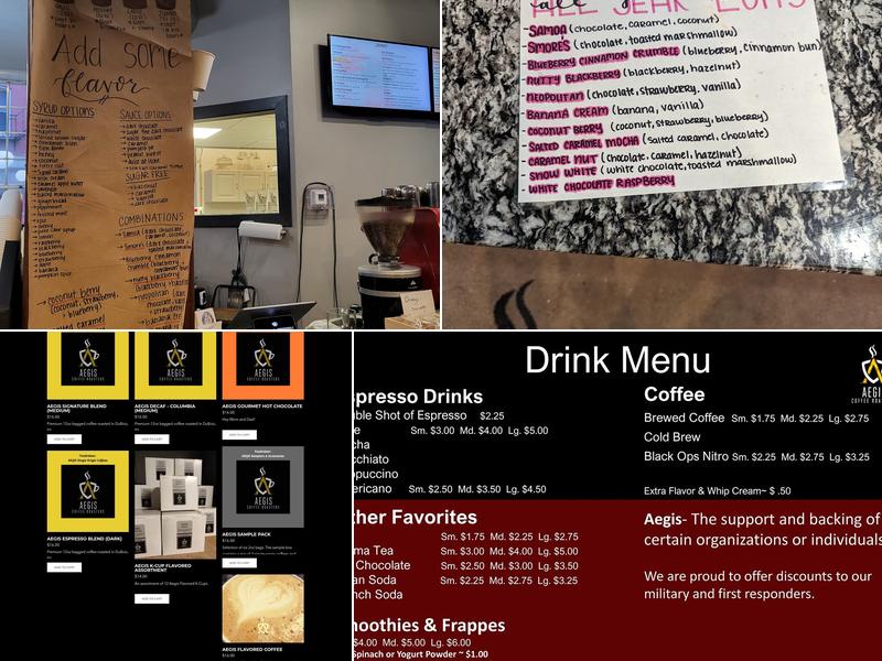 Aegis Coffee Roasters Menu