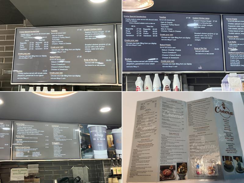 Crema Cafe & Ice Cream Bridge of Don Menu