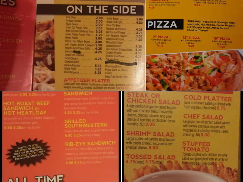 Flight Deck restaurant & lounge Menu