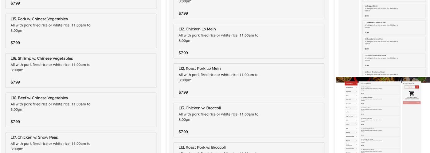 Hong Yip Restaurant Menu