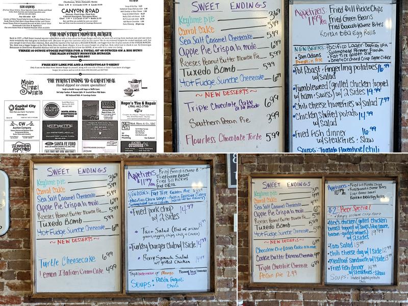 Conestogas Restaurant Menu