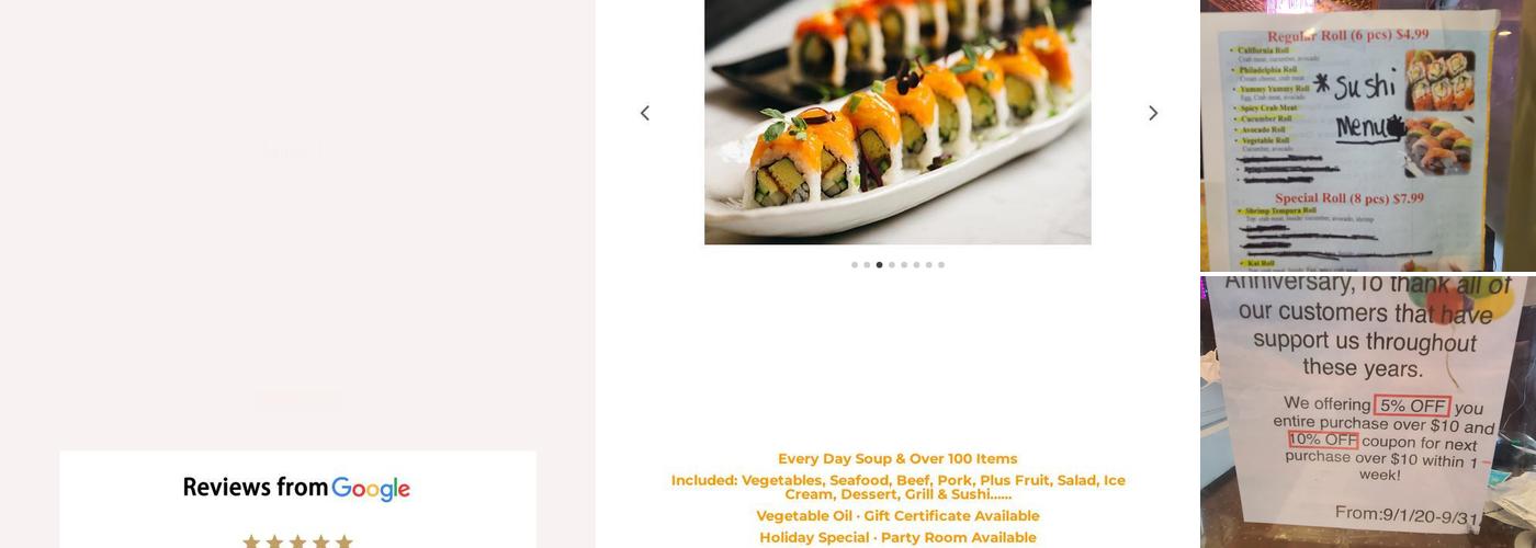 Kai Buffet Menu