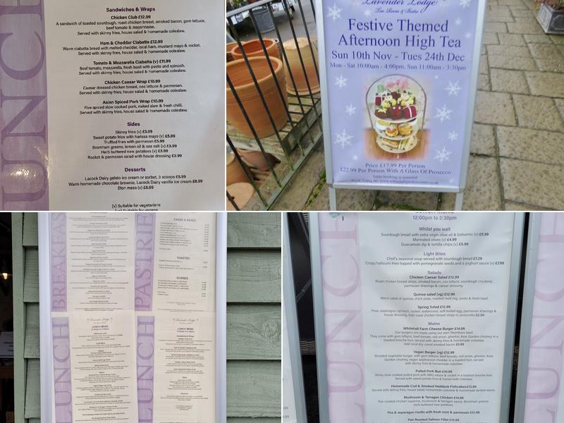 Lavender Lodge Tea Room & Bistro Menu