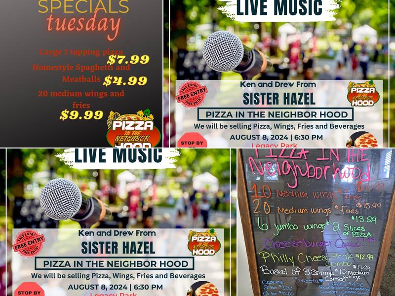 Pizza In The Neighbor Hood Menu