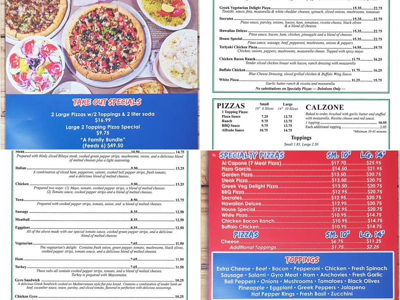 ABC Pizza Menu
