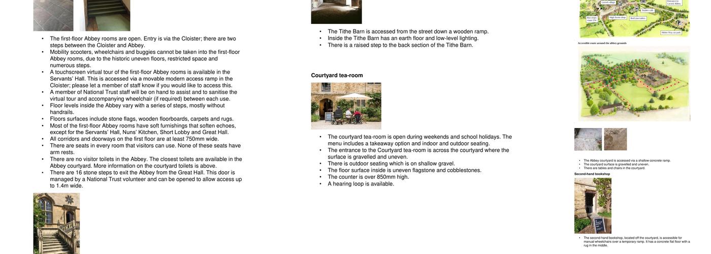 Lacock Abbey Courtyard Tea room Menu