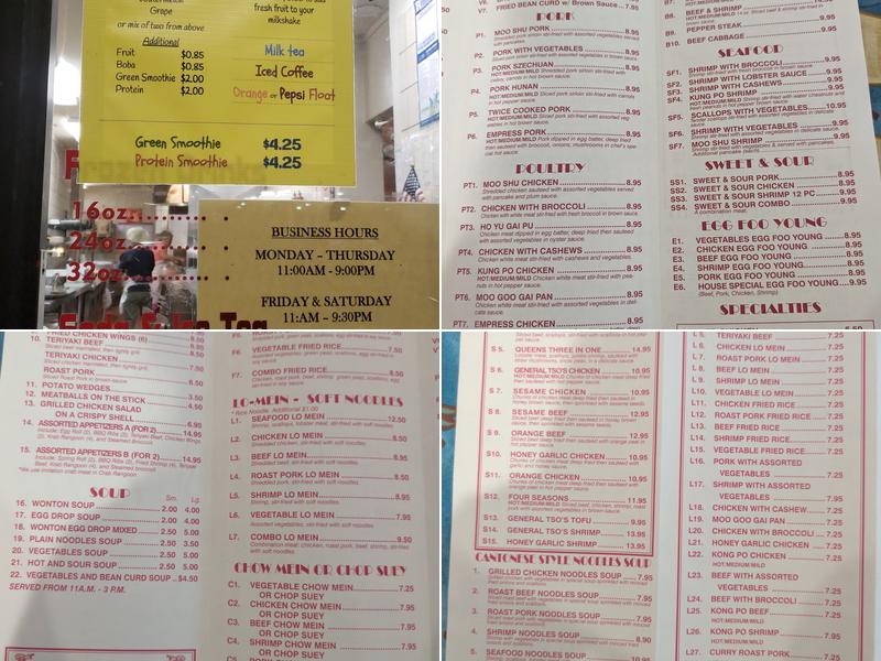 Mya's Noodle House Menu