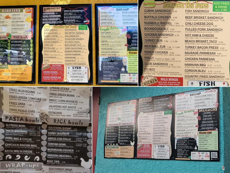 Chompers Diner Menu