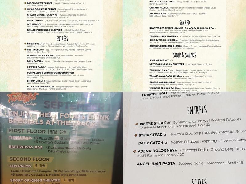 Ten Palms Menu