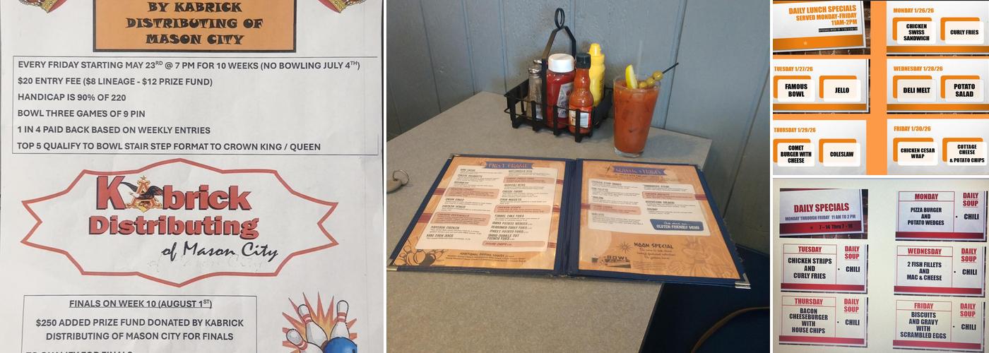 Comet Bowl Menu