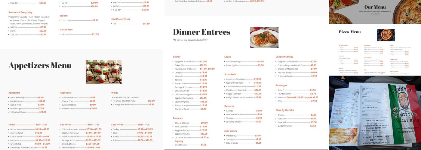 Lenny's Menu