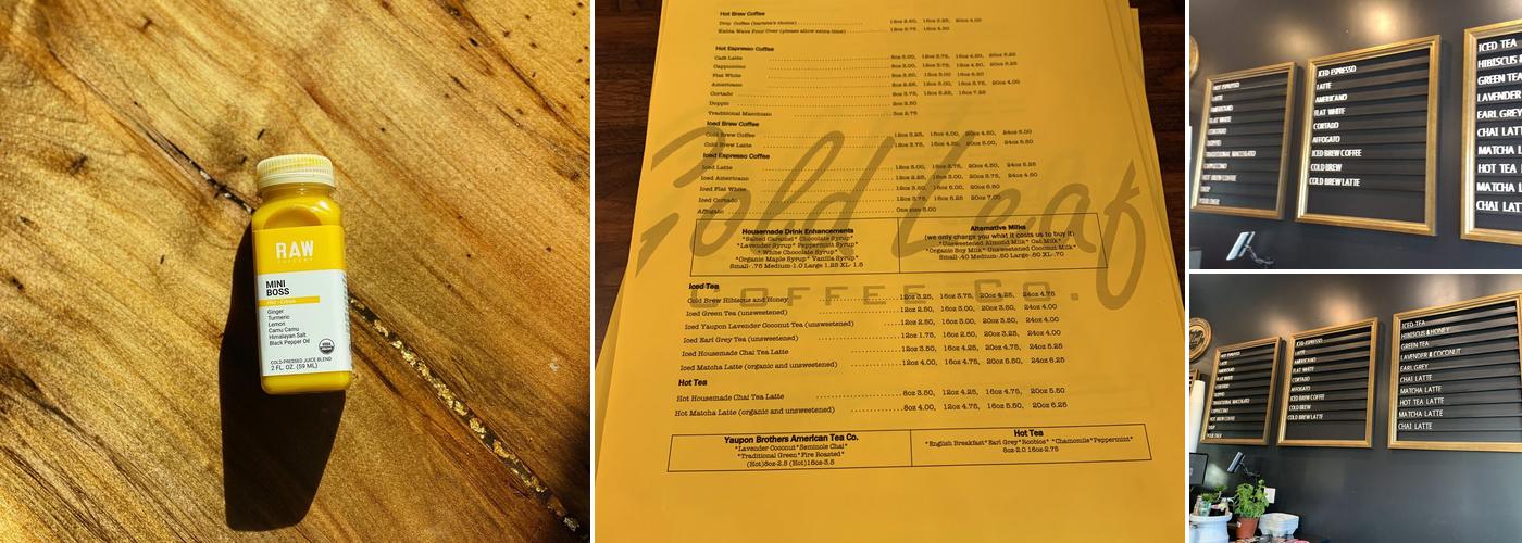 Gold Leaf Coffee Co. Menu