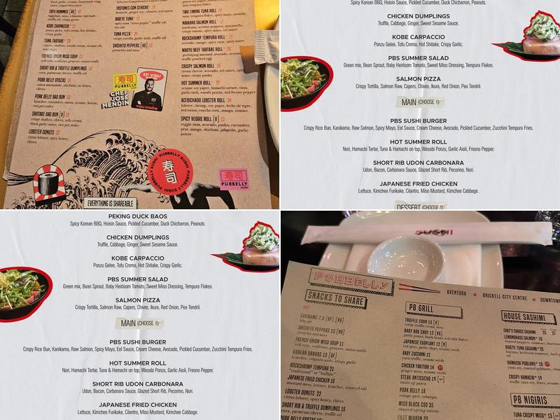 Pubbelly Sushi Menu