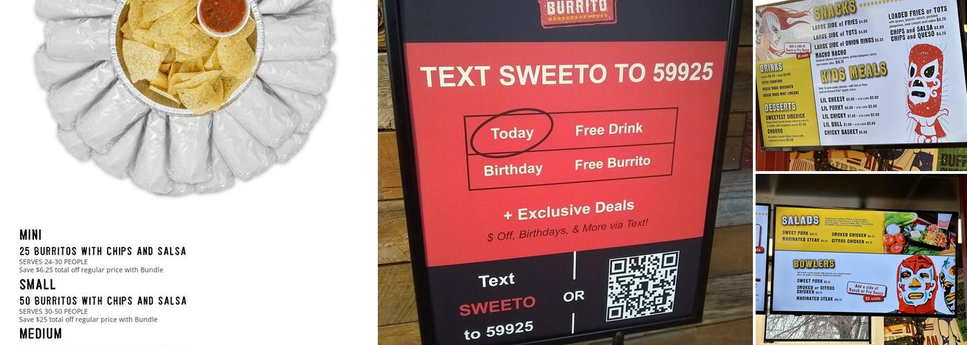 Sweeto Burrito--Orem Menu