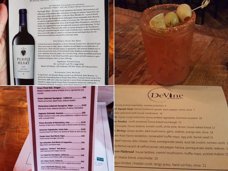 DeVine Wine & Grill Menu