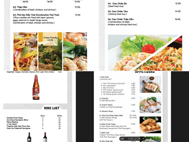 Pho 54 & Grill Menu