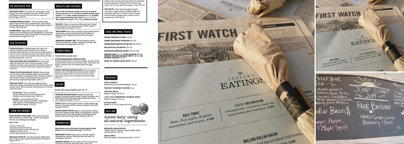 First Watch Menu