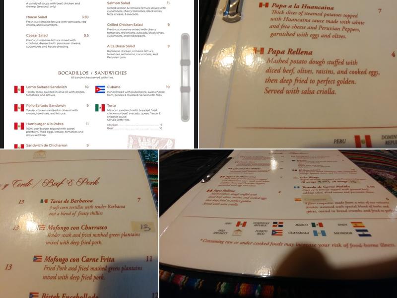 Inka Kitchen Menu