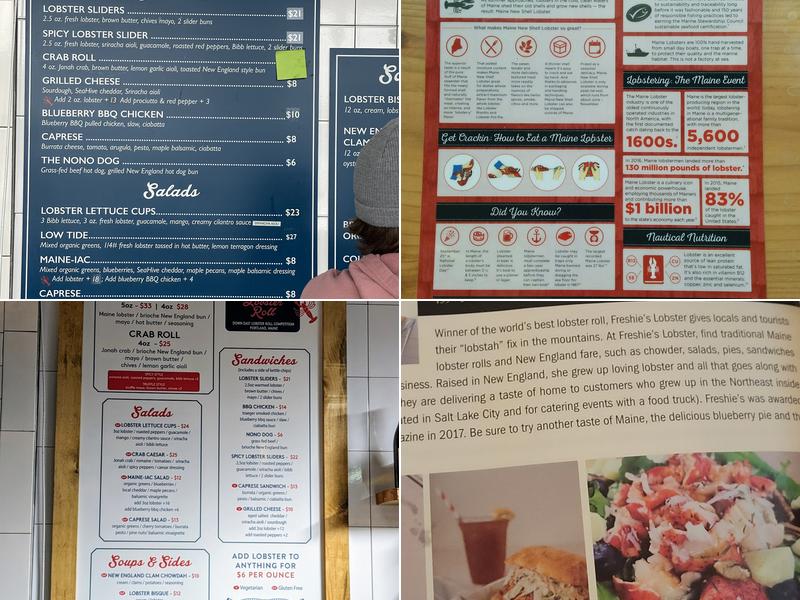 Freshies Lobster Park City Menu