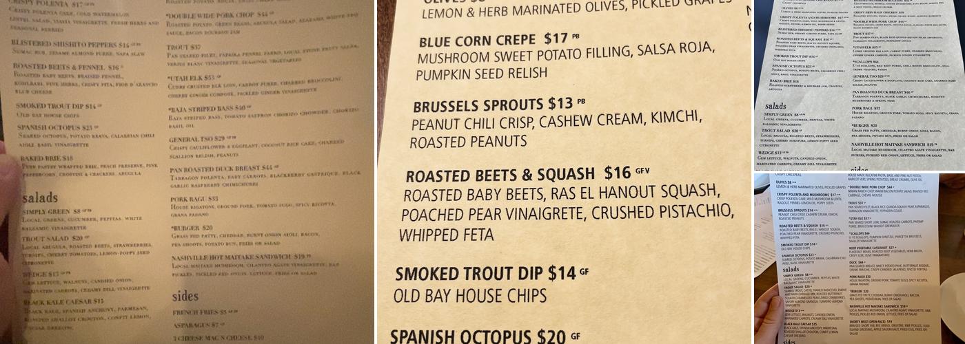 Twisted Fern Menu