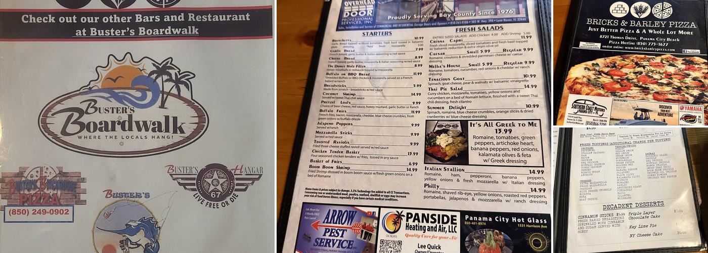Bricks & Barley Pizza Menu