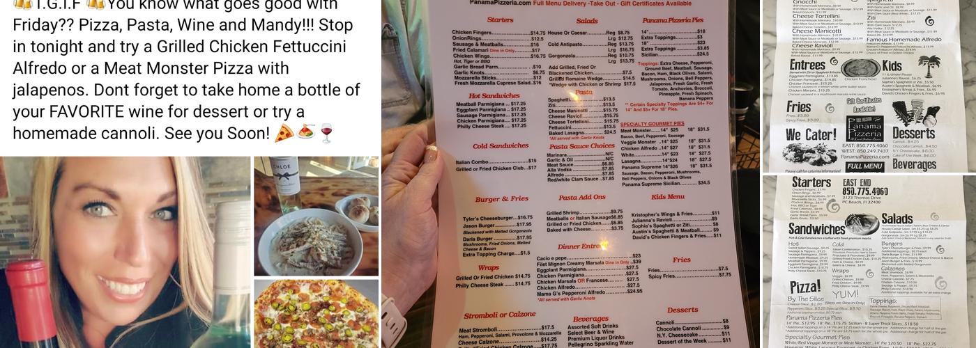 Panama Pizzeria Menu