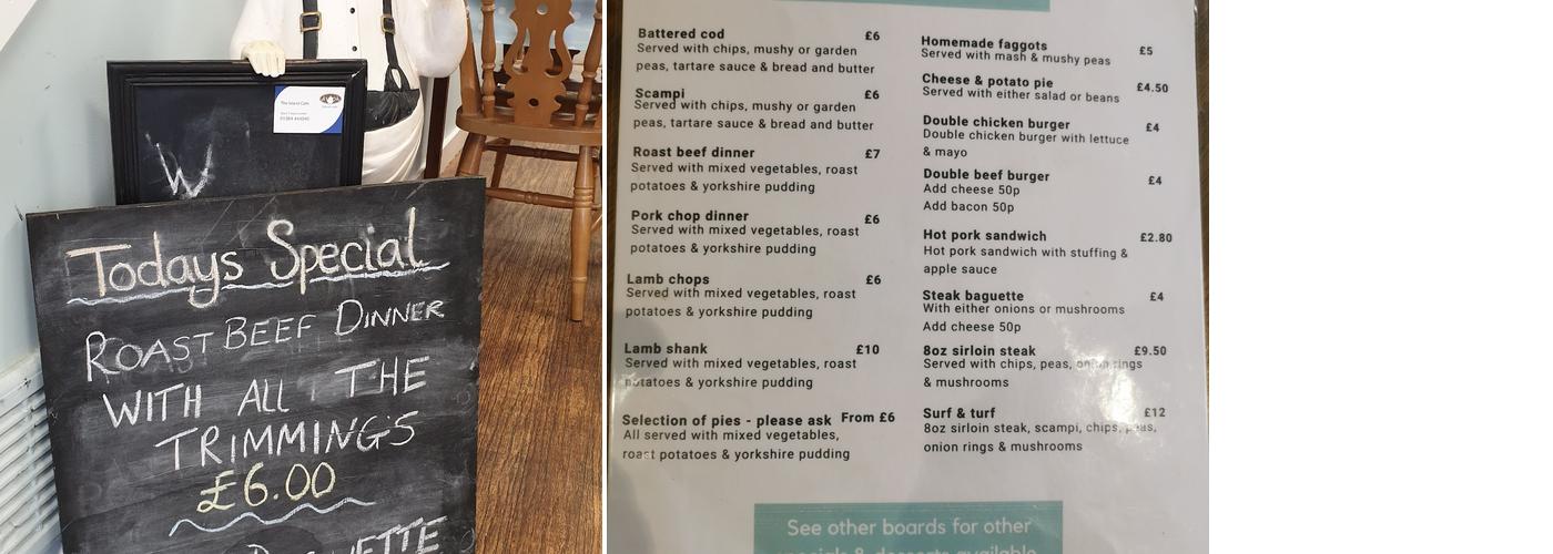The Island Cafe Menu