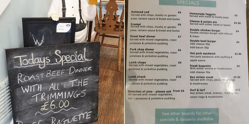 The Island Cafe Menu