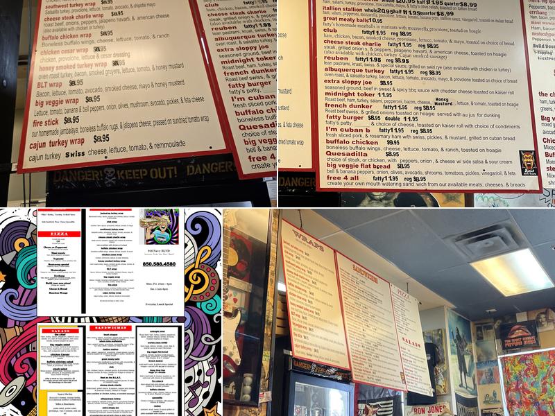 Fatty's Sandwich Shop Menu