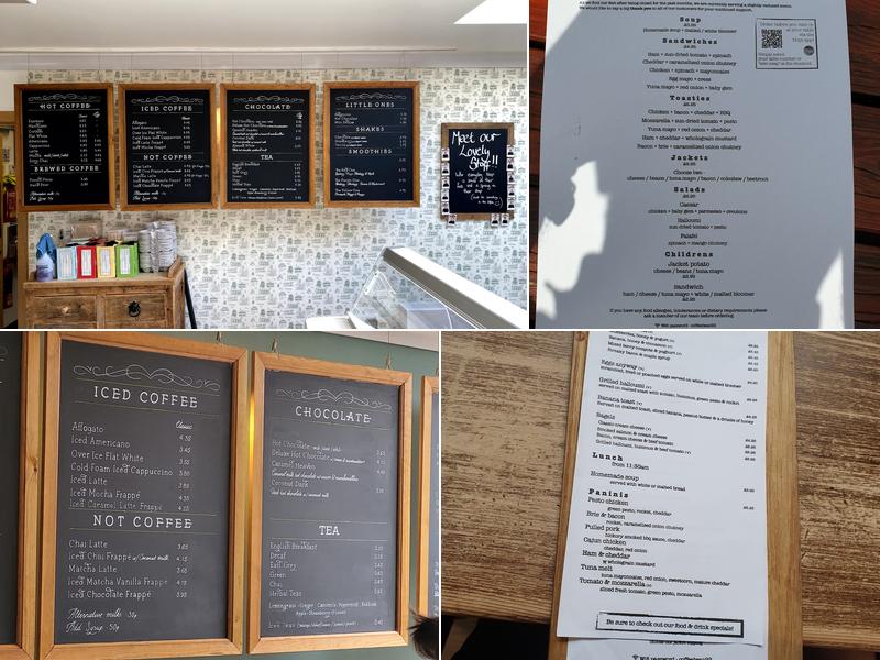 No.92 Mary Stevens Coffee Lounge Menu