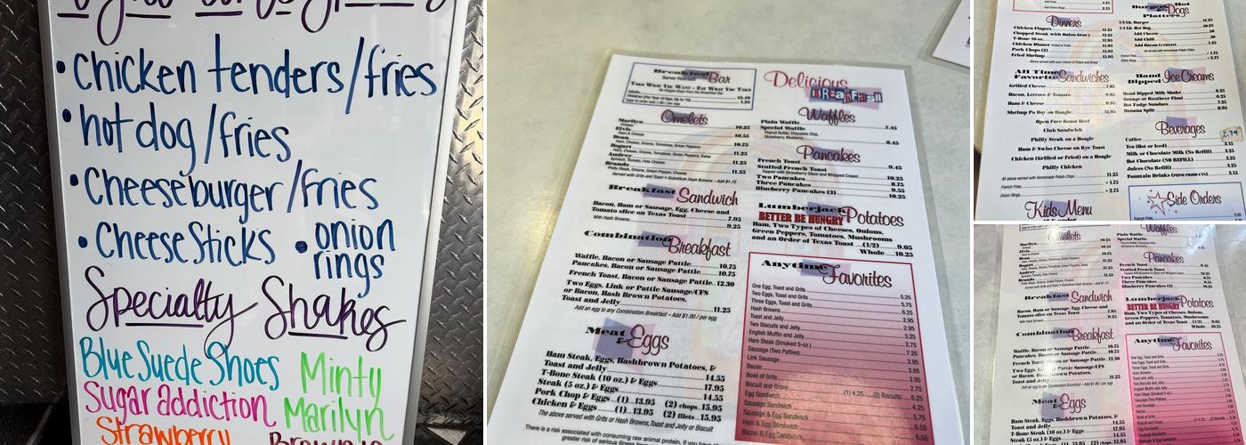 All American Diner Menu