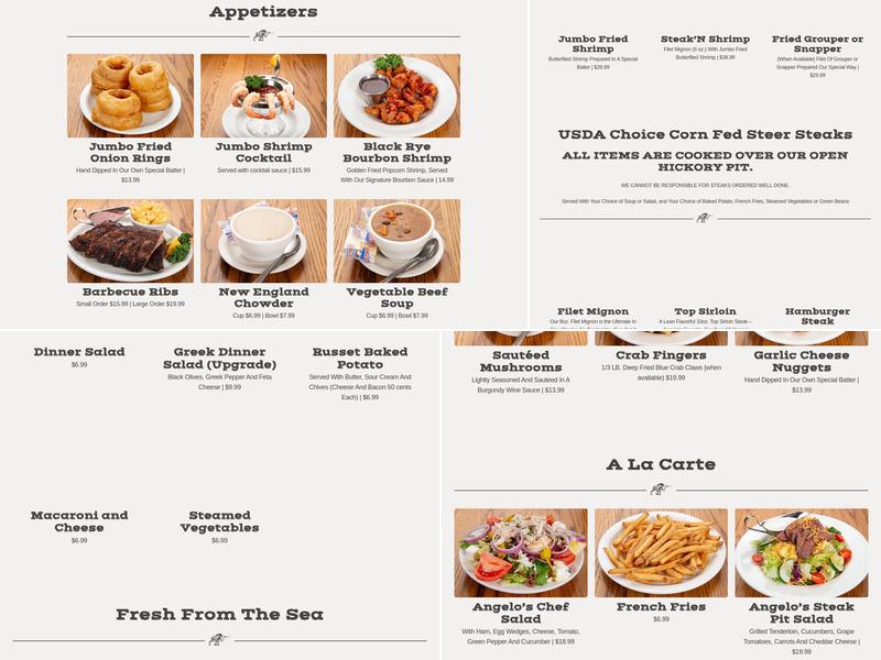 Angelo's Steak Pit Menu