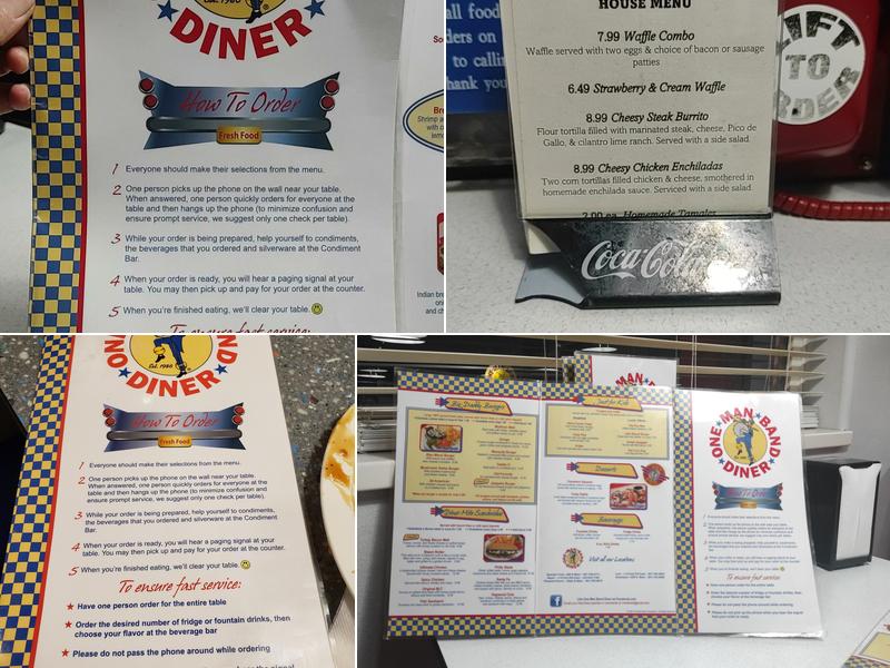 One Man Band Diner Menu
