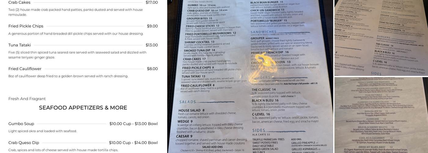 C Level - Seafood & Steakhouse Restaurant Menu