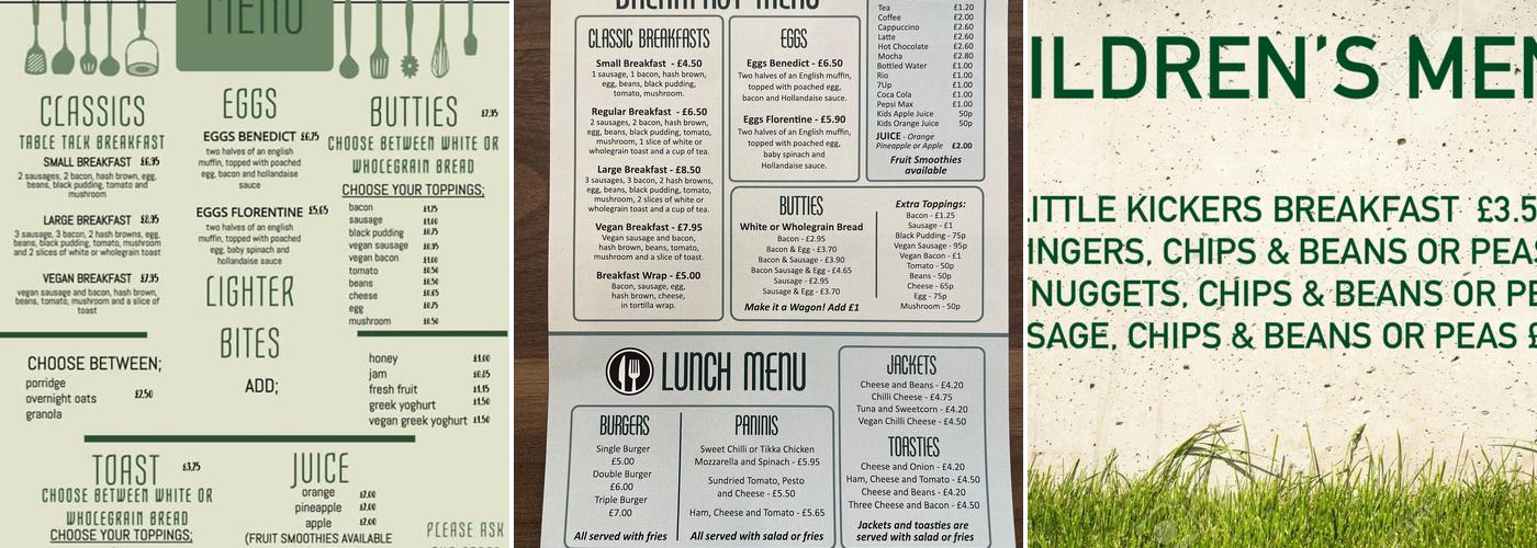 Table Talk Café Menu