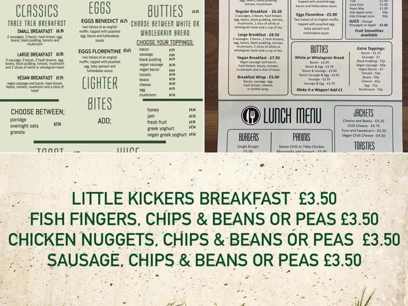 Table Talk Café Menu