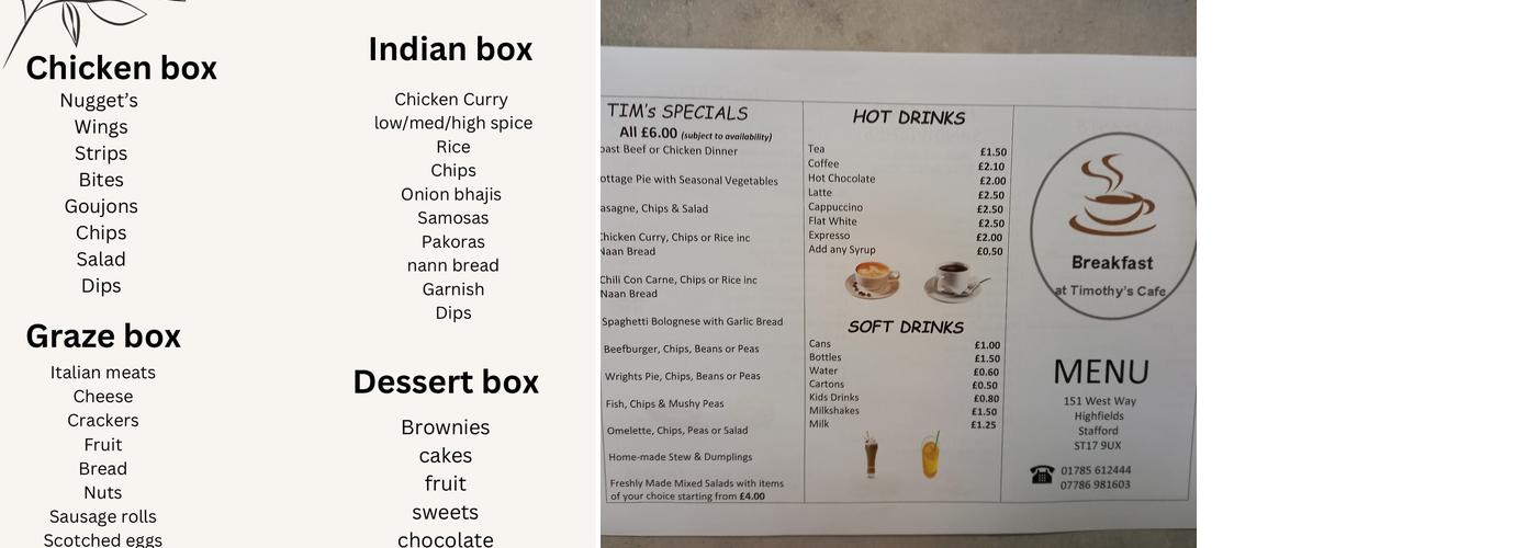 Breakfast at Timothy's Menu