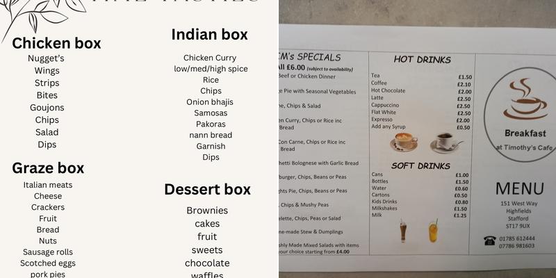 Breakfast at Timothy's Menu